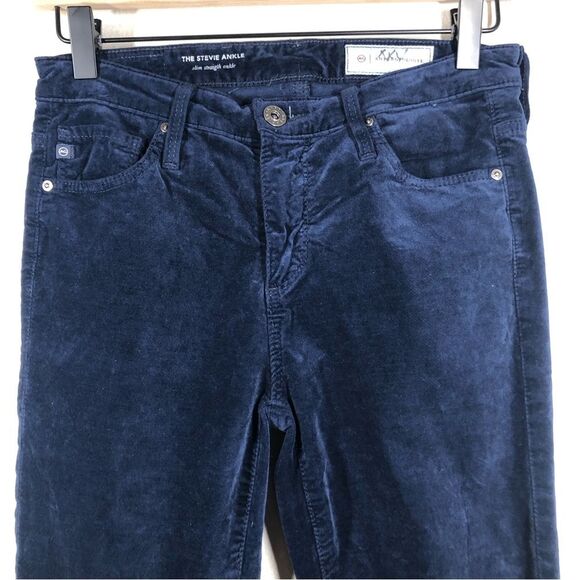 Anthropologie AG Adriano Goldschmied Stevie Ankle Slim Straight Velvet Jean 25 - Picture 2 of 7